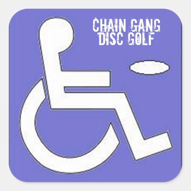 Pop Handicap-Aufkleber Quadratischer Aufkleber (Vorderseite)