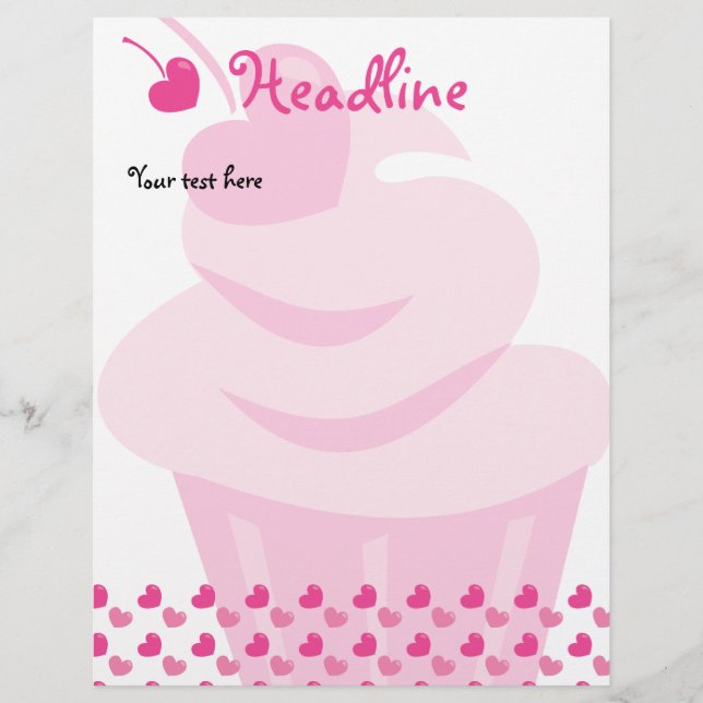 Pop Heart Cupcake Flyer (Vorne)