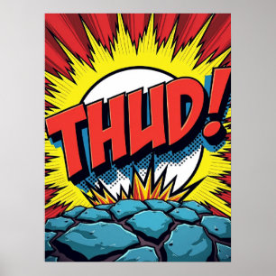 Pop ist "THUD!" Comic Explosionspopster Poster