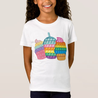 Pop It Blubble Fidget T - Shirt Throw Kissen