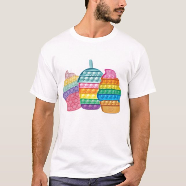 Pop It Bubble Fidget T-Shirt Throw Oreiller (Devant)
