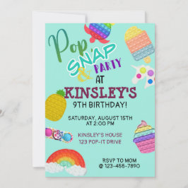 Pop It Bubble Fidget Toy Geburtstag