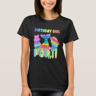 Pop It Mermaid 11. Geburtstag Girl Fidget Toy T-Shirt