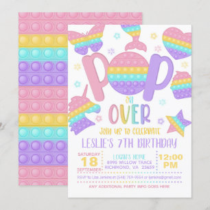 Pop It Pop On Over Party Invitation - Pastel
