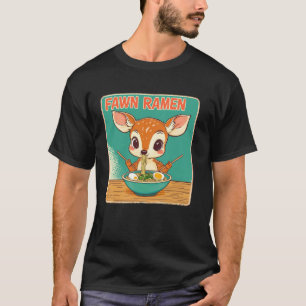 Pop japanische Kunst Nudelliebhaber Süß Reh Ramen T-Shirt