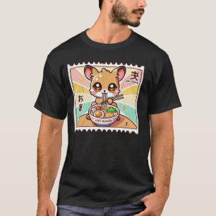 Pop japanische Kunst Postage Stamp Süßer Känguru J T-Shirt