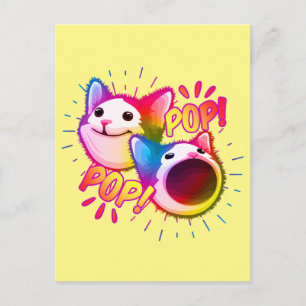 Pop Katzenkätzchen Postkarte