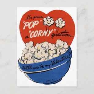 Pop "Kitschiger" Valentinstag Feiertagspostkarte