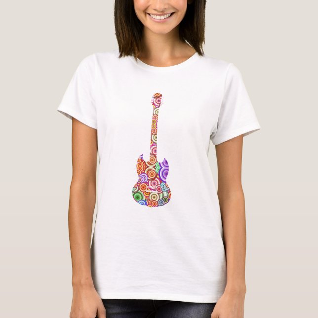 Pop kreist Gitarren-Logo ein T-Shirt (Vorderseite)