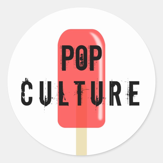 Pop Kultur Runder Aufkleber (Vorderseite)