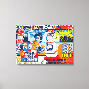 Pop Kulturbewegung Leinwanddruck