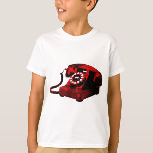 Pop-Kunst-alte Schreibtisch-Telefonzelle T-Shirt