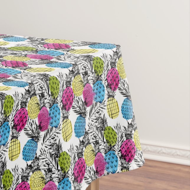 Pop-Kunst-Ananas und Palmblätter 2 Tischdecke (Beispiel)