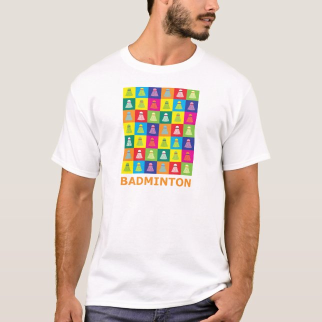 Pop-Kunst-Badminton T-Shirt (Vorderseite)