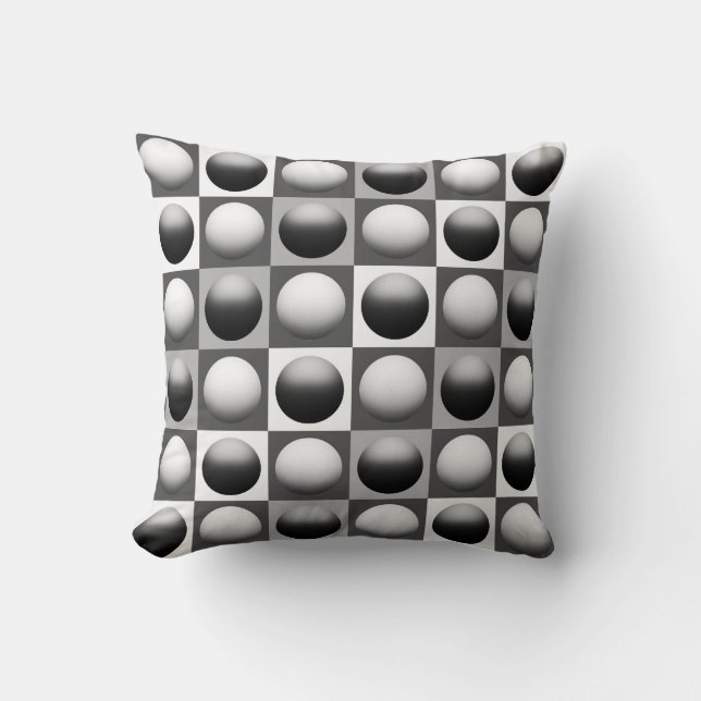 Pop-Kunst-Bereiche, Schwarzes, weißes und Kissen (Vorderseite)
