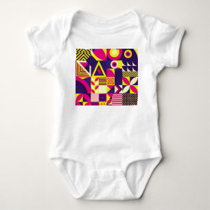Pop Kunst, bunte geometrische Formen. Baby Strampler