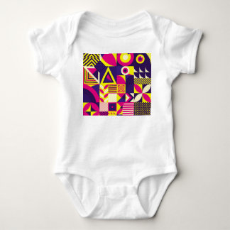 Pop Kunst, bunte geometrische Formen. Baby Strampler