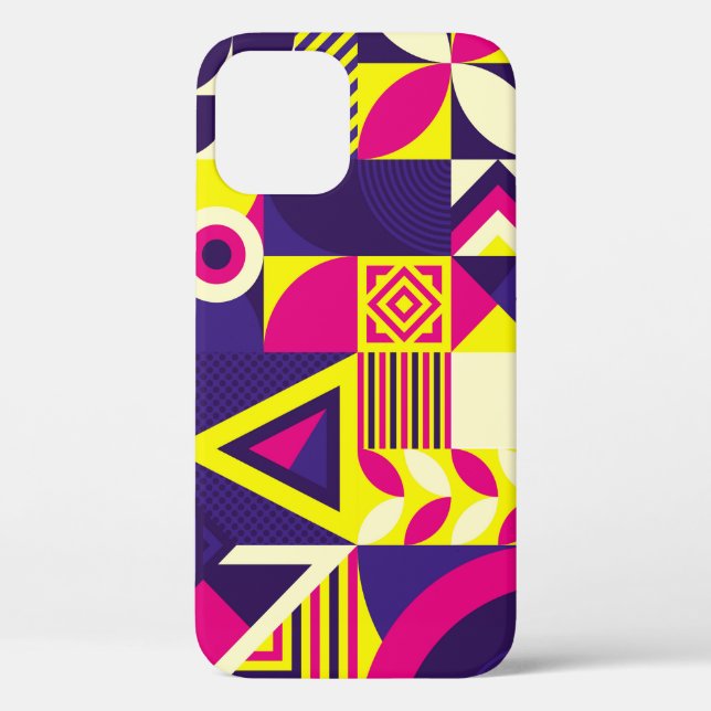 Pop Kunst, bunte geometrische Formen. Case-Mate iPhone Hülle (Rückseite)