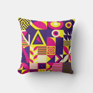 Pop Kunst, bunte geometrische Formen. Kissen