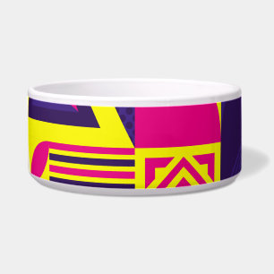 Pop Kunst, bunte geometrische Formen. Napf
