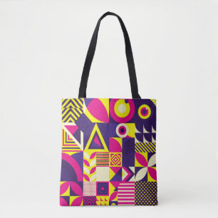 Pop Kunst, bunte geometrische Formen. Tasche