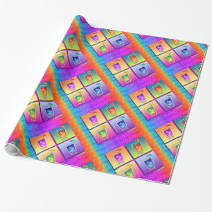 Pop-Kunst COCKTAIL-VERPACKUNGS-PAPIER Geschenkpapier
