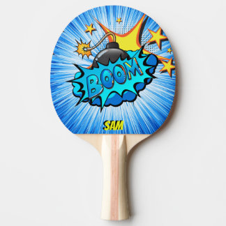 Pop-Kunst-Comic-Art-Boom! Personalisiert Tischtennis Schläger