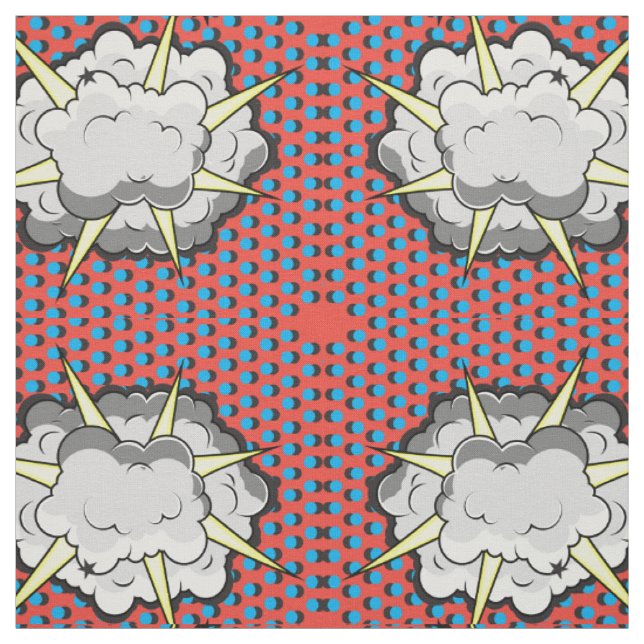 Pop-Kunst-Comic-Art-Explosion Stoff (Muster)