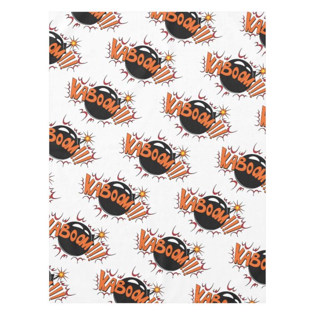 Pop-Kunst-Comic-Art KaBoom! Tischdecke (Vorderseite)