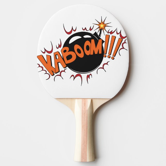 Pop-Kunst-Comic-Art KaBoom! Tischtennis Schläger (Vorderseite)