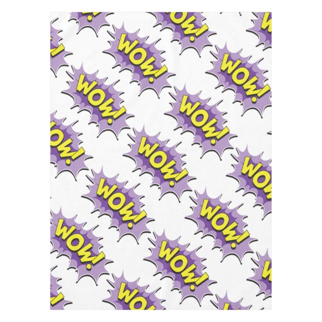 Pop-Kunst-Comic-Art wow Tischdecke (Vorderseite)