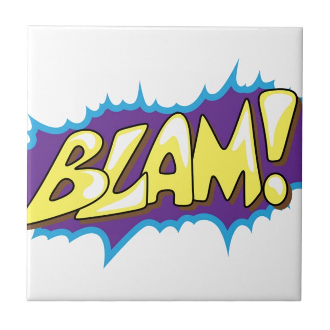 Pop-Kunst-Comic Blam! Fliese (Vorderseite)