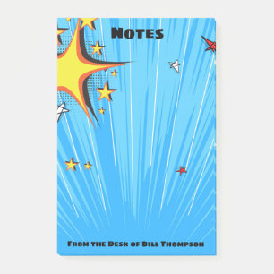 Pop-Kunst-Comicgeek-Schreibtisch-Zusätze Post-it Klebezettel