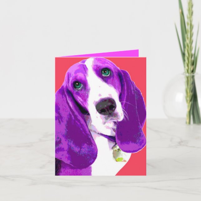 Pop-Kunst-Dachshund-Jagdhund Karte (Vorderseite)
