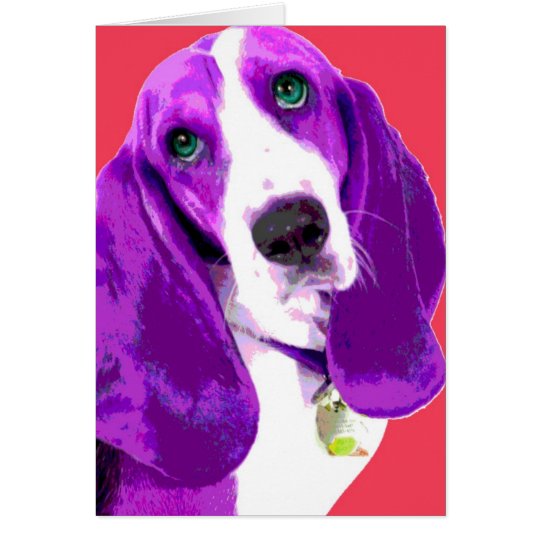 Pop-Kunst-Dachshund-Jagdhund Karte
