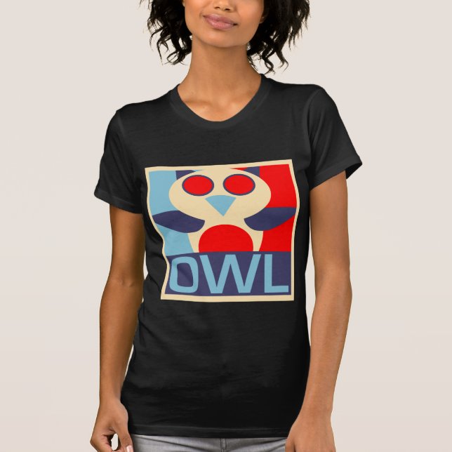 Pop-Kunst-Eulen-Shirt T-Shirt (Vorderseite)