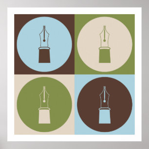 Pop-Kunst-Füllfederhalter Poster