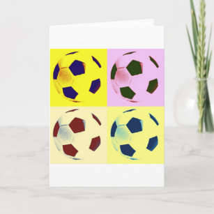Pop-Kunst-Fußball-Bälle Karte