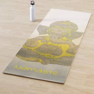 Pop-Kunst Ganesh hindische Namaste goldene Yogamatte