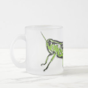 Pop-Kunst-Grün-Heuschrecke Mattglastasse
