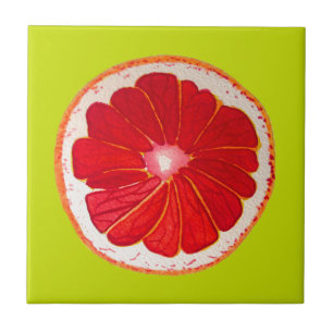 Pop kunst hellrosa Grapefruitfarbe Fliese