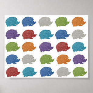 Pop-Kunst-Igel Poster