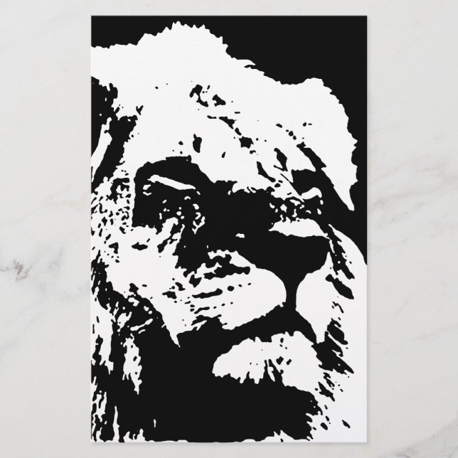 Pop-Kunst in Schwarz-Weiß Briefpapier (Vorderseite)