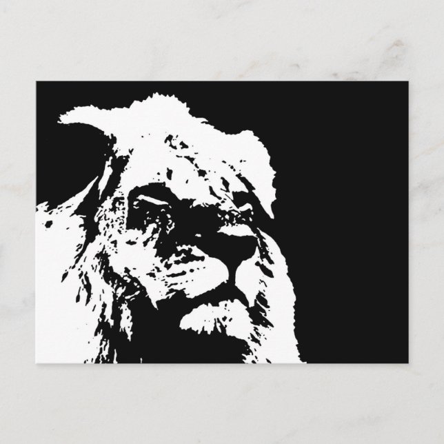 Pop-Kunst in Schwarz-Weiß Postkarte (Vorderseite)