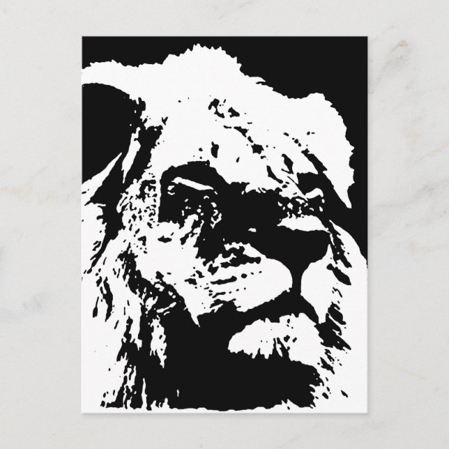 Pop-Kunst in Schwarz-Weiß Postkarte (Vorderseite)