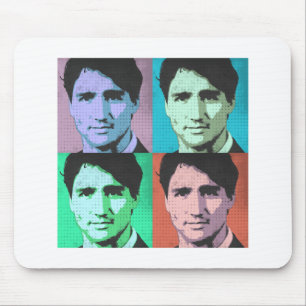Pop-Kunst Justin Trudeau - Größengleich2-.png Mousepad