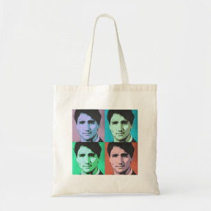 Pop-Kunst Justin Trudeau - Größengleich2-.png Tragetasche