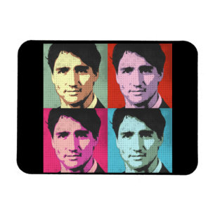 Pop-Kunst Justin Trudeau - Größengleich - .png Magnet