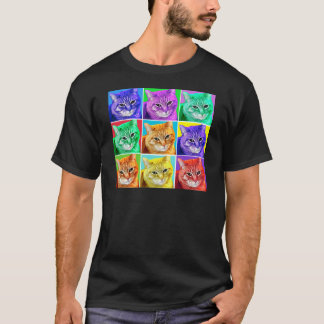 Pop-Kunst-Katze T-Shirt