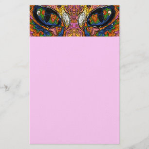 Pop-Kunst-Katzenaugen-Briefpapier Briefpapier